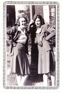 1940's, my mother on the right