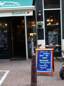 Horse and Heineken, a meal we did not have